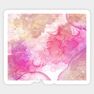 Abstract ink and gold foil Sticker